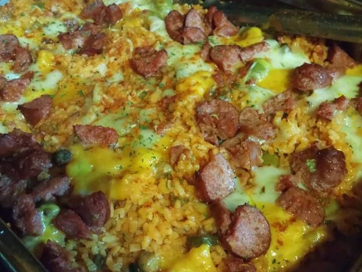 Recipe Baked Puerto Rican Rice with Smoked Sausage the Delicious Delicious