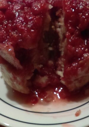 A picture of Raspberry mug cake.