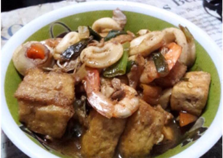 Resep Oseng seng Tahu Tauco Seafood yang Enak Banget