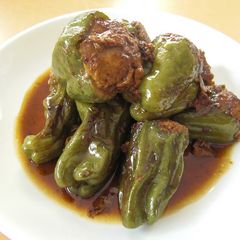 A picture of My Family Recipe of Meat-Stuffed Green Peppers.