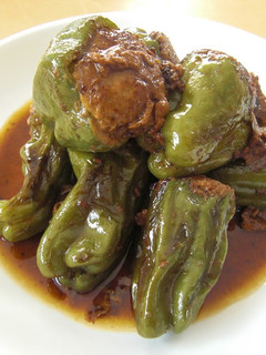 A picture of My Family Recipe of Meat-Stuffed Green Peppers.