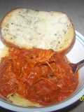 Chicken Sweet italian Sausage Spaghetti With Cheesy Sourdough Garlicbread