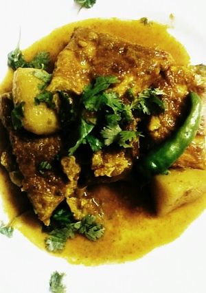 A picture of Egg Omelet Curry.