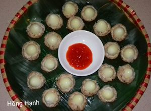 Hình của món Trứng Cút Bọc Tôm Thịt Hấp.