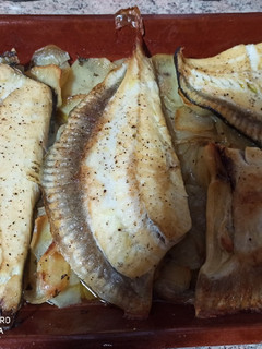 Una foto de Rodaballo al horno
