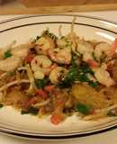 Shrimp Pad Thai on Spaghetti Squash
