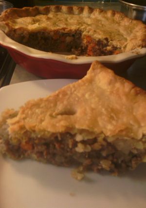 A picture of sunshines beef pie.