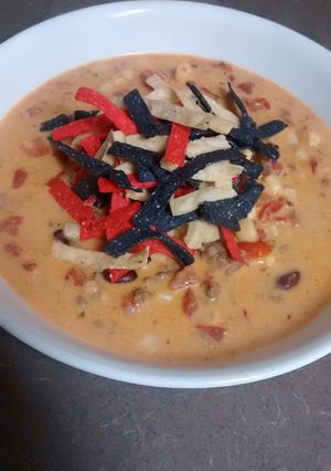 A picture of Cream Cheese Taco Soup.