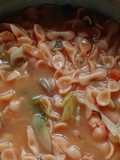 Sopa aguada con verduras