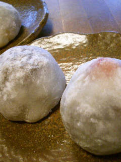 A picture of Easy in a Microwave! Strawberry Daifuku Made with Pre-Cut Mochi.