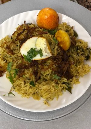 A picture of Southern Style Egg Biryani.