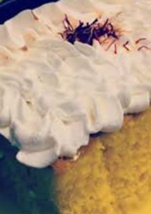 صورة لوصفة كيكة زعفران 🌸💖