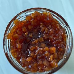 A picture of Cooking apple chutney (katki apple).