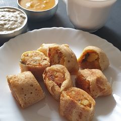 A picture of Masala Dosa Rolls.