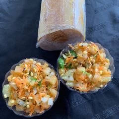 A picture of Banana stem salad.