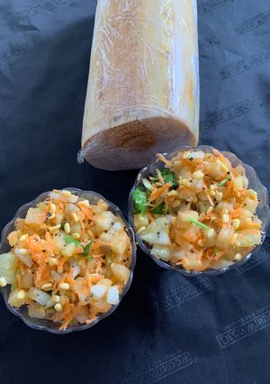 A picture of Banana stem salad.