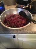 Red cabbage and apples
