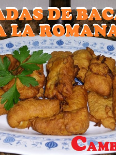 Una foto de Tajadas de bacalao a la romana