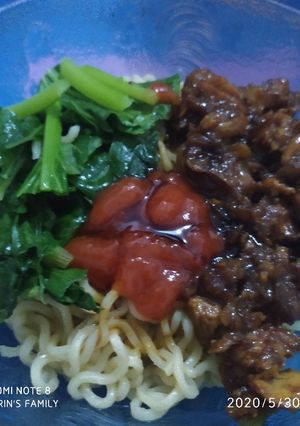 Foto resep Mie ayam homemade (Indomie)