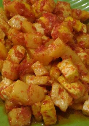 Foto resep Balado kentang tahu