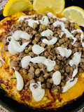 TORTILLA DE ZAPALLO CALABAZA Y ZAPALLITOS (con topping de lentejas)