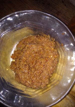 Foto resep Bumbu kacang vegetarian no minyak