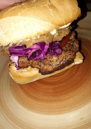 Una foto de Hamburguesa de lentejas