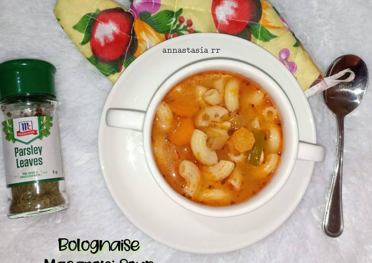 Resep Bolognaise Macaroni Soup ala Chef Desi yang Wajib Dicoba