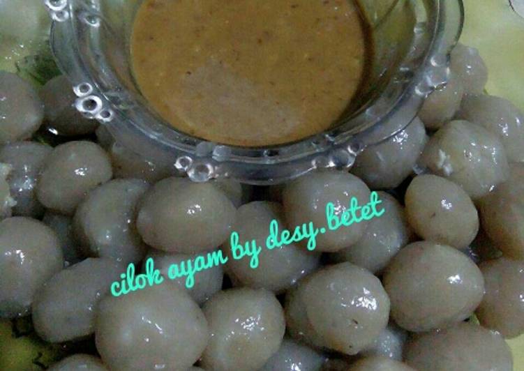 Cilok jadul sambal kacang ala wong tegal