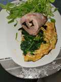 Solomillo relleno con omelette de vegetales