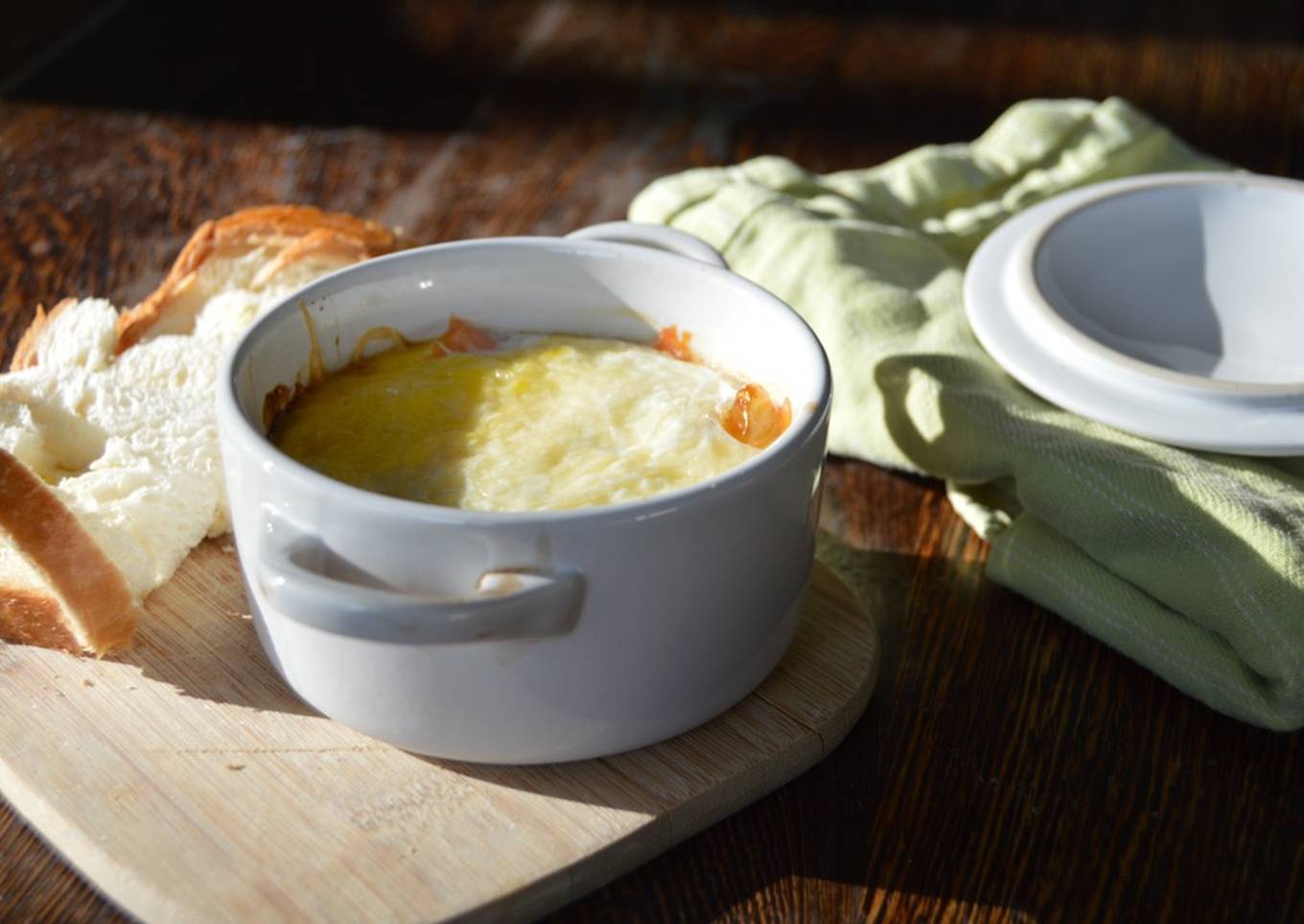 Œuf cocotte au saumon