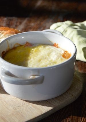 Une photo de Œuf cocotte au saumon