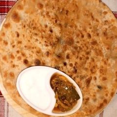 A picture of Aloo ka Paratha (Potato Paratha).