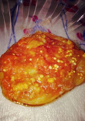 عکسی از دستور خوراک گوجه و بادمجان