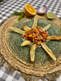 Una foto de Ceviche de albaricoque con toque de curry