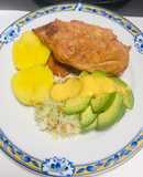 Pechuga  de pollo a la plancha con ensalada!!
