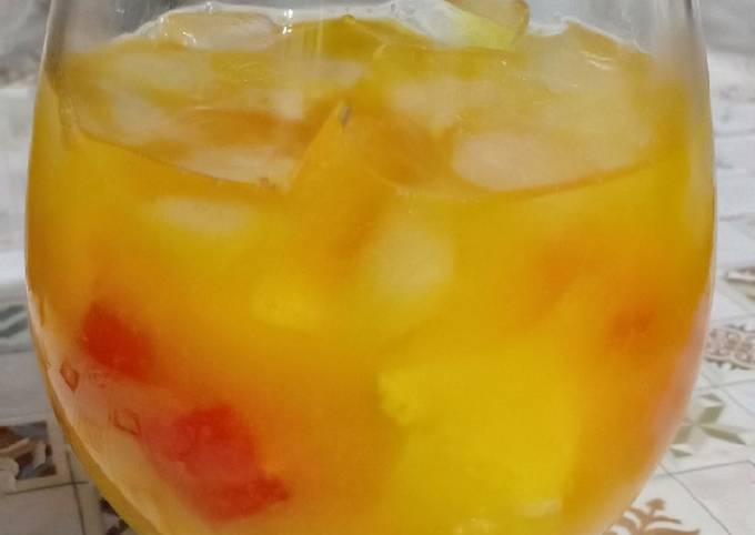 Bagaimana cara buat Sup buah nutri sari  menggugah selera