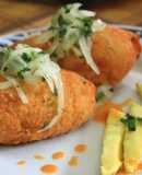 Yuca-papa rellena