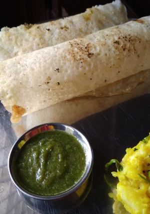 A picture of Falahari masala dosa.
