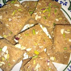 A picture of Besan barfi.