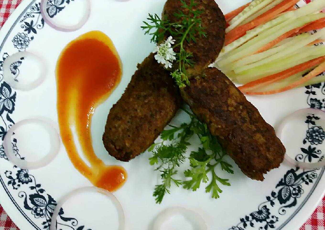 Chicken seekh kebabs