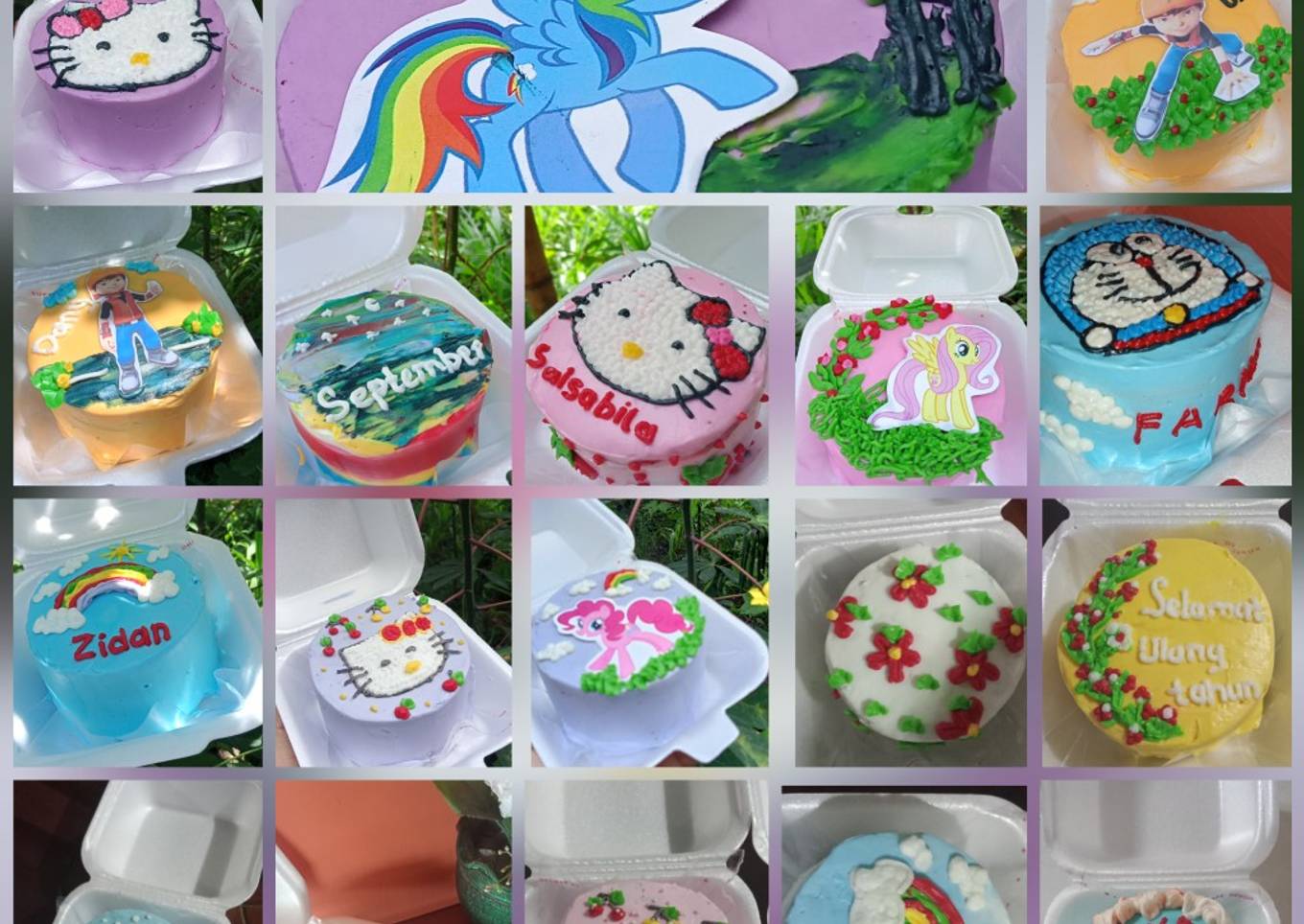 Kue tart brownis 3 telur / Bento cake