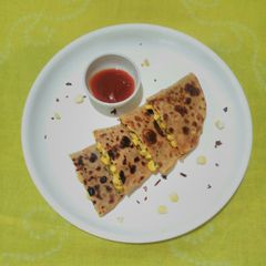 A picture of Corn spinach quasadillas.