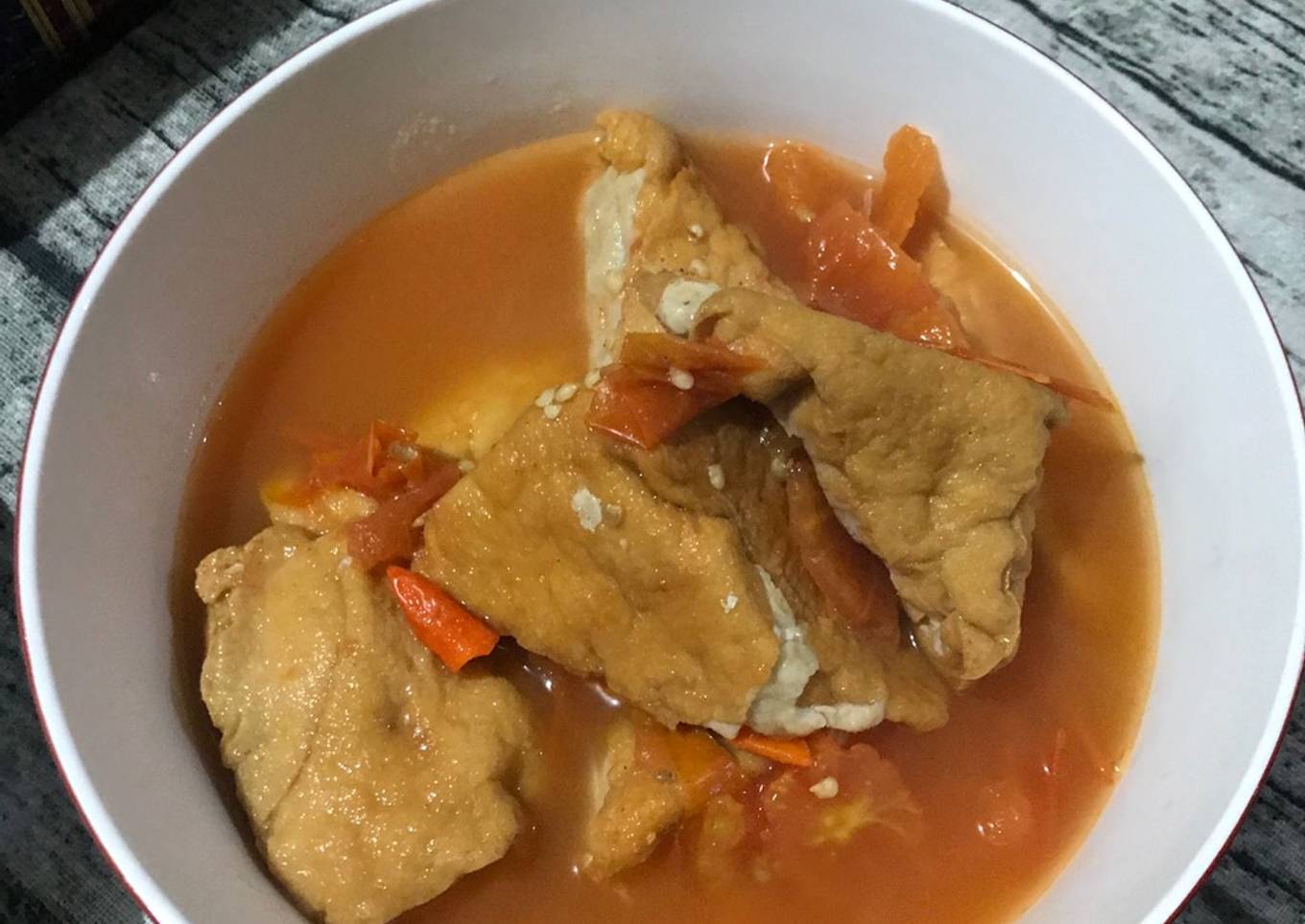 Tahu isi somay Kuah merah - resep kuliner nusantara
