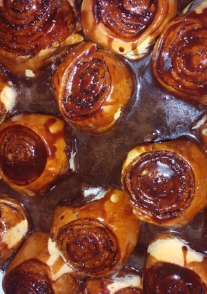 A picture of Rich Chocolate Cinammon Rolls.