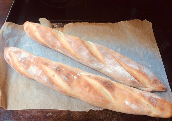 Baguettes, dry yeast version