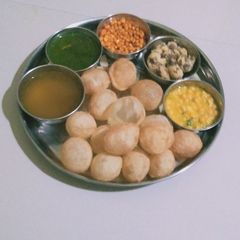 Homemade pani puri A picture of Homemade pani puri.