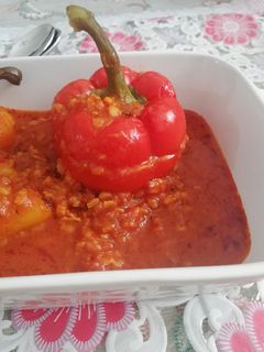 عکسی از دستور دلمه فلفل