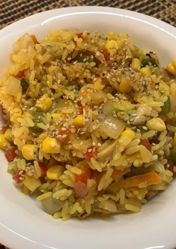 Una foto de Risotto de arroz completo