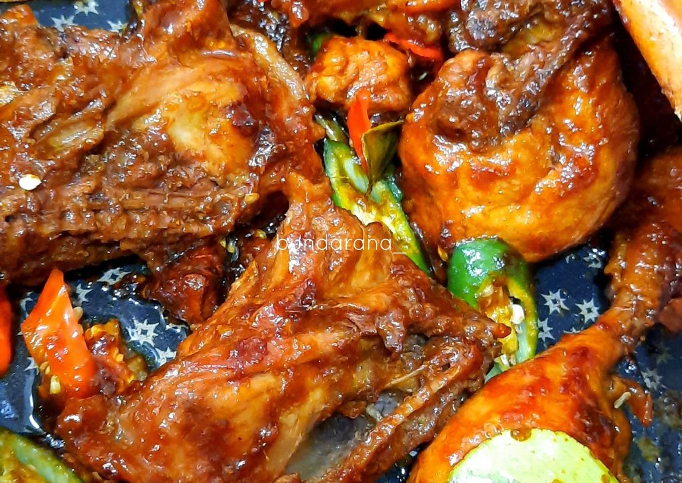 Ayam kecap pedas manis tanpa digoreng